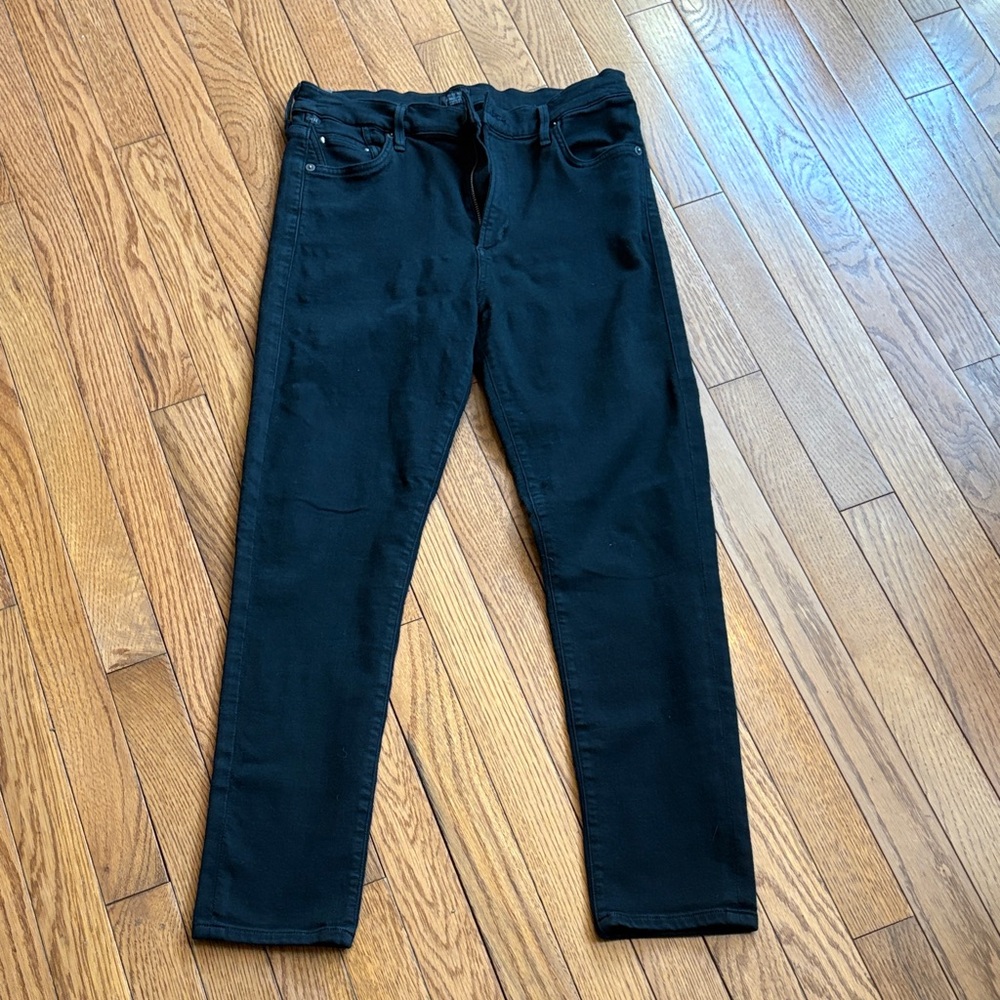 Citizens Of Humanity Dark Black High Rise Rocket Crop Skinny size 31